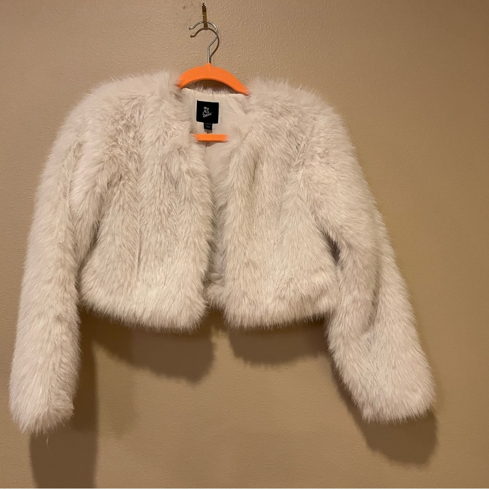 Art Class Faux Fur Kids Jacket - White